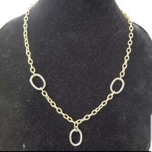 DESIGNER INSPIRED SILVERTONED & GOLDTONED FASHION NECKLACE